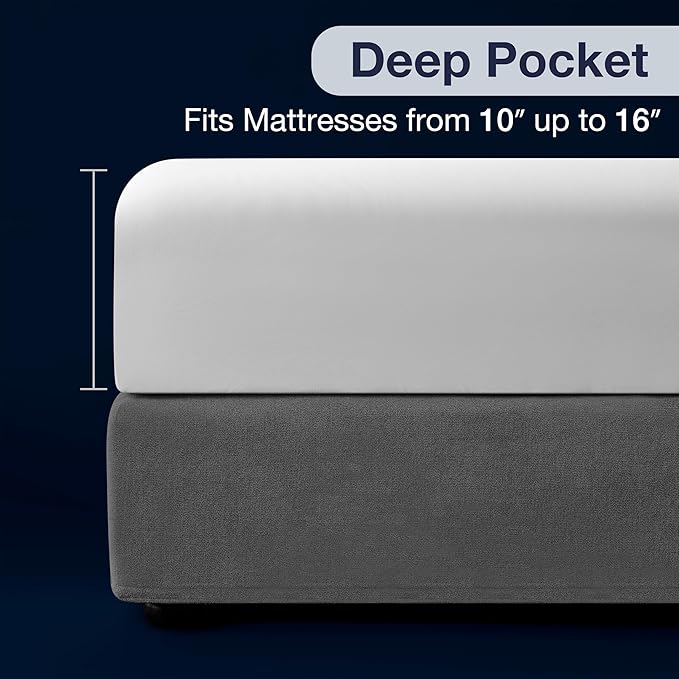 CASUAL LIVING Twin XL Sheets Set 3 Piece Cooling Sheets with 1 Pillowcase Soft Microfiber Hypoallergenic Washable Bed Set Deep Pocket Lightweight Bedding for College Dorm Essentials, Twin XL, White