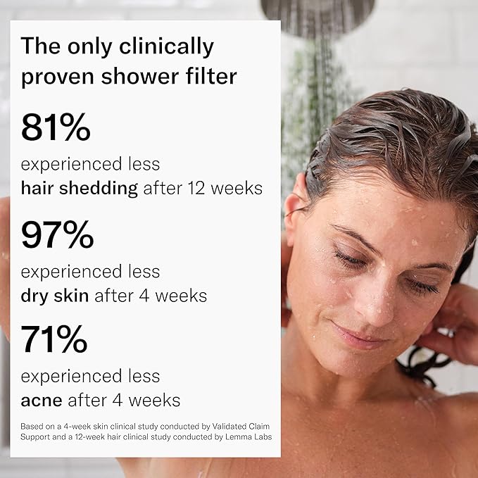 THE JOLIE FILTERED SHOWERHEAD | Clinically Tested, High Pressure Shower Filter For Healthier Hair & Skin | Reduce Hair Shedding, Protect Colored Hair, Soothe Dry Skin, Reduce Dandruff (New Jet Black)