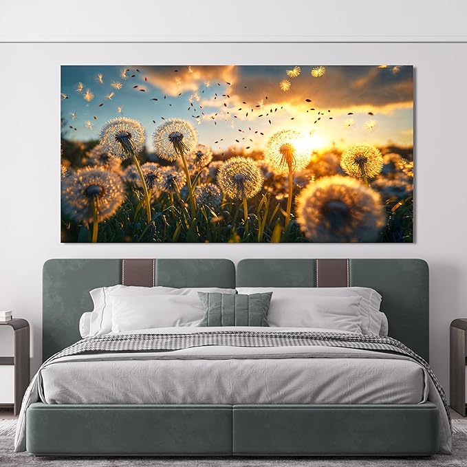 Canvas Wall Art Decor White Modern Large Wall Art Canvas Prints Artwork Floral Canvas Wall Art Pictures For Living Room Decorations Paintings Artwork For Walls Bedroom Office Wall Decor 24 × 48 Inch