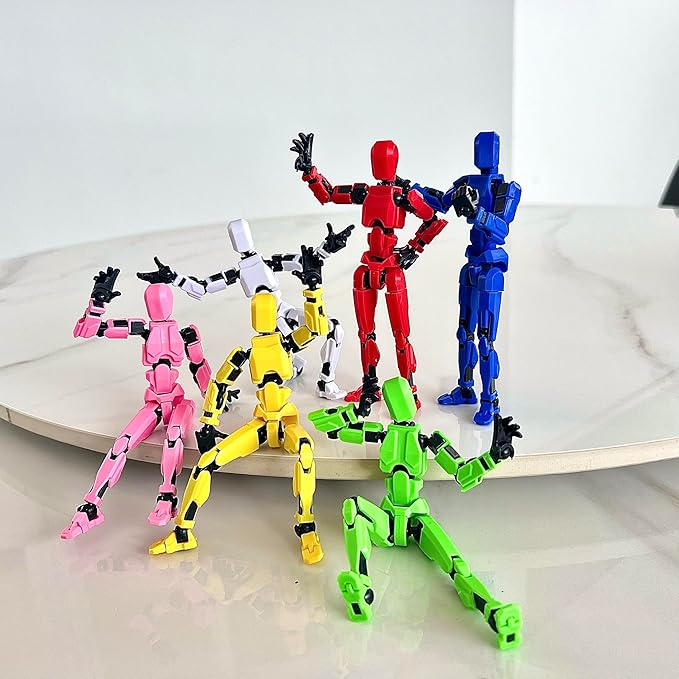 (Assembly Completed) 6 Packs Titan13 Action Figure, Dummy 13 3D Printed Action Figure Toy Gifts for Kids, Robot 13 ActionFigure Full Body Mechanical Doll Christmas Birthday Gift for Boys Girls