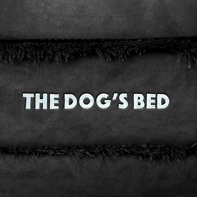 The Dog’s Bed Orthopedic Memory Foam Dog Bed, XXL Black Plush, Pain Relief for Arthritis, Hip & Elbow Dysplasia, Post Surgery, Lameness, Supportive, Calming, Waterproof Washable Cover