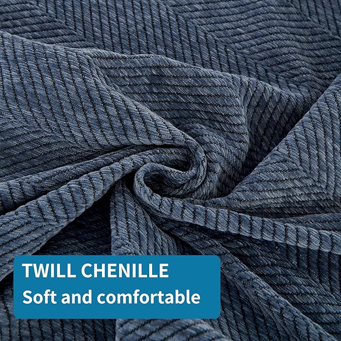 HAOMAIJIA Non Slip Couch Cover Sofa Covers for 2 Cushion Couch Washable sectional Couch Covers for Dogs pet Furniture Protector Couch Cover Blanket for Living Room (Blue, 71"x102")