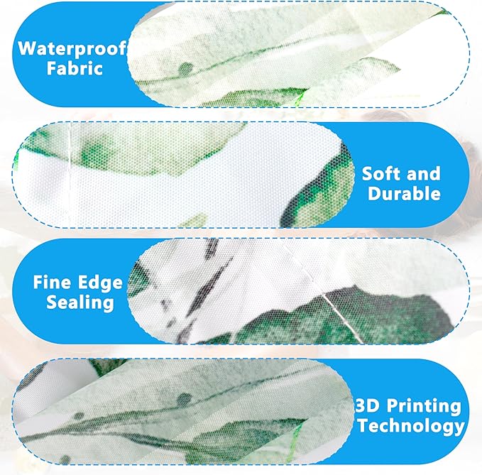 Sage Green Eucalyptus Leaves Shower Curtain for Bathroom:Aesthetic Art Watercolor Plant Shower Curtains Sets with Hooks,Waterproof Fabric Decor 72x78 inches.