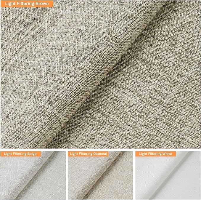 Cordless Roman Shades, 70% Blackout Thermal Insulated Pull Down Window Treatments with Lining for Home Privacy, Light Filtering Blinds for Living Room Kitchen Dining Room, Brown 17" W x 36" H