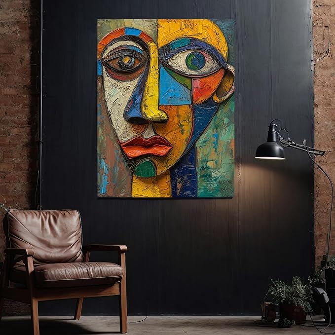 Large Abstract Wall Art - Paper Poster Art - Picasso Style Painting Poster - Pablo Picasso Style Art Poster - Piccaso Style Poster