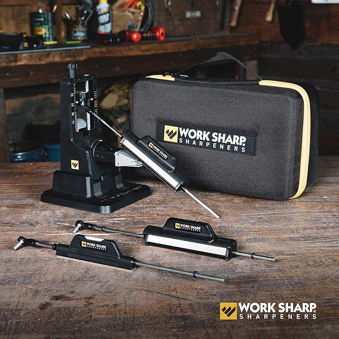Work Sharp Precision Adjust Elite Set Knife Sharpener value combo bundle with the Guided Field Knife Sharpener