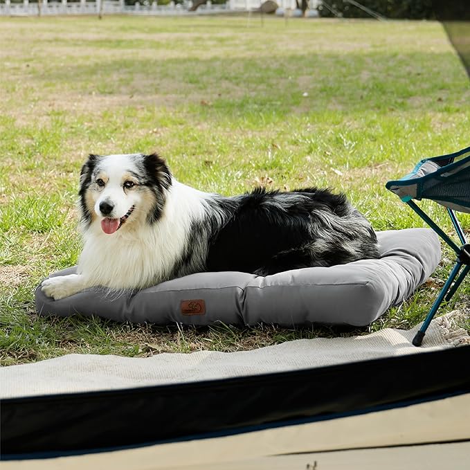 Bedsure XXL Dog Bed - Washable Giant Pet Bed Mattress with Oxford Fabric, Water Resistant Dog Pillow for Crate, 47x35x4, Grey