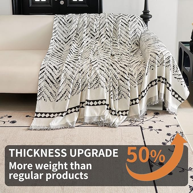 HAOMAIJIA Non Slip Couch Cover Sofa Covers for 3 Cushion Couch Washable sectional Couch Covers for Dogs pet Furniture Protector Couch Cover Blanket for Living Room (MR-Black, 71"x134")