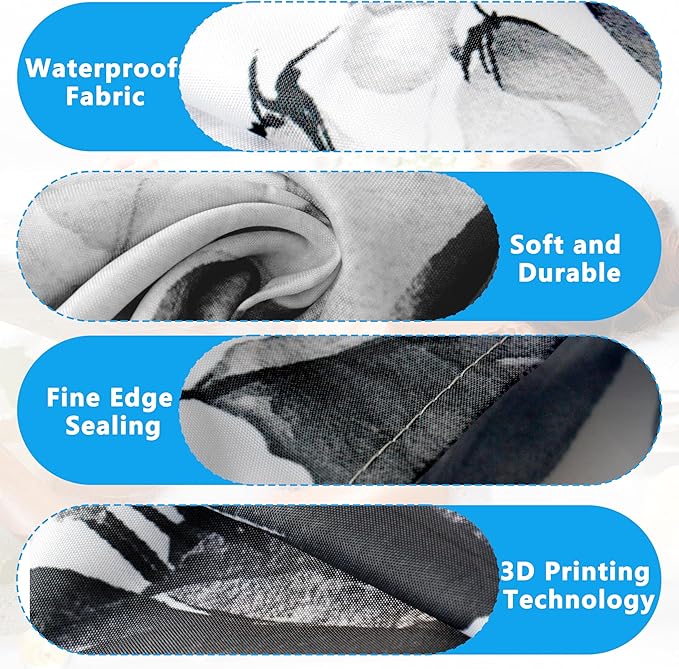 Black Eucalyptus Leaves Shower Curtain for Bathroom:Aesthetic Art Watercolor Plant Shower Curtains Sets with Hooks,Waterproof Fabric Decor 60x72 inches.