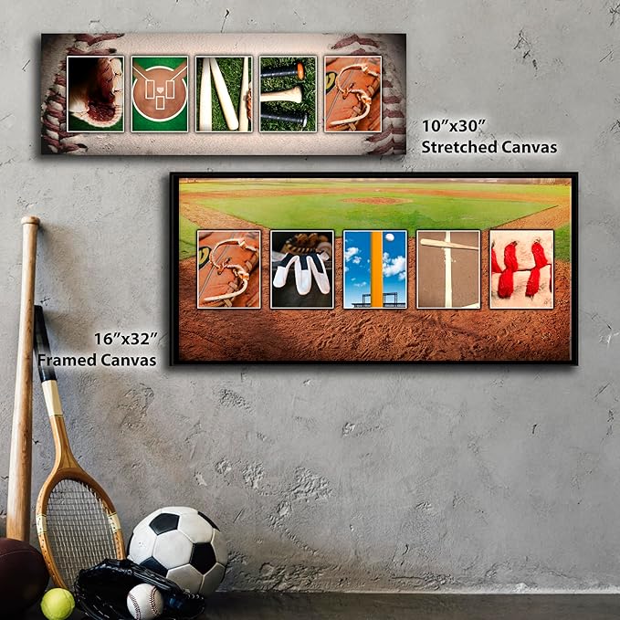 Block Mount - Personalized Baseball Name Art Print for Man cave, Boys Room, or Office!