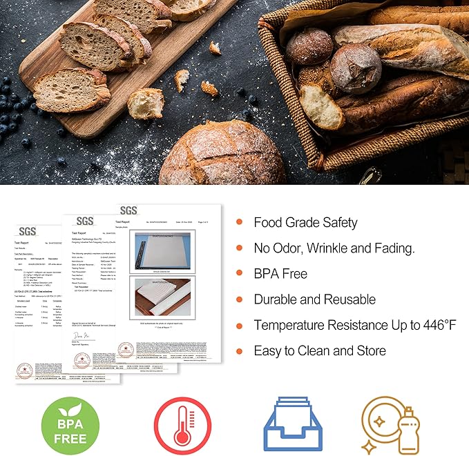 Silicone Pastry Baking Mat with Measurements Extra a Brush and a Dough Scraper - 31.5” x 23.6” Heat Resistant, BPA Free, Non-Stick Non-Slip Pastry Mat for Rolling Dough - Easy to Clean, Red