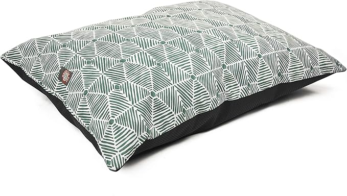 Majestic Pet Rectangle Medium Dog Bed Washable – Non Slip Comfy Pet Bed – Dog Crate Bed Super Value Pillow Dog Bed – Dog Kennel Bed for Sleeping - Dog Bed Medium Breed 35 x 28 Inch – Charlie Emerald