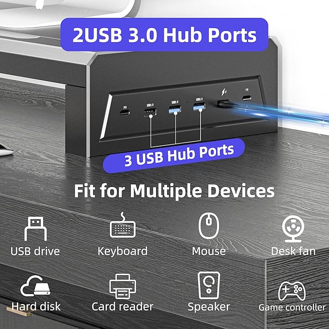 Computer monitor stand (Wireless Charging, Two-layer 700mm)