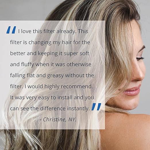 Aquasana Shower Filter | Dermatologist-recommended for softer, healthier skin & hair | Proven to reduce 90% of chlorine for 6 months | WaterSense Certified | Chrome wand shower head | AQ-4105CHR-E