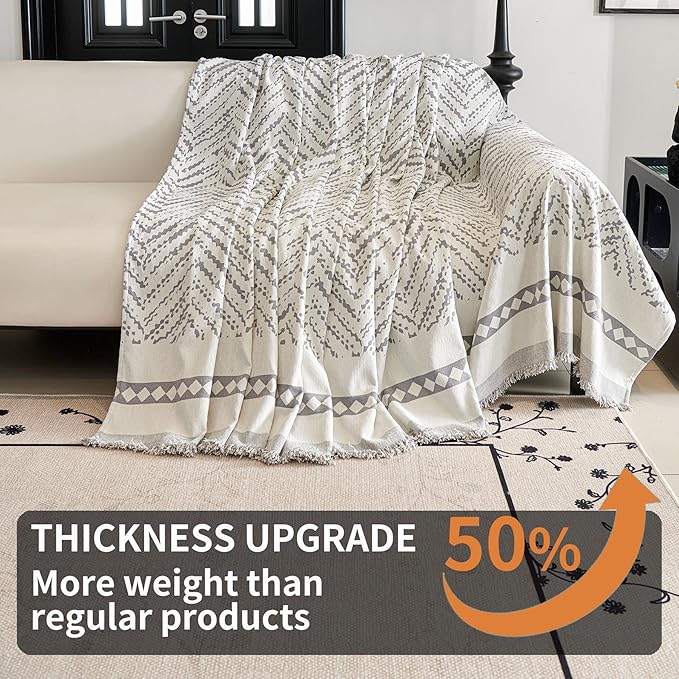 HAOMAIJIA Non Slip Couch Cover Sofa Covers for 3 Cushion Couch Washable sectional Couch Covers for Dogs pet Furniture Protector Couch Cover Blanket for Living Room (MR-Grey, 91"x134")