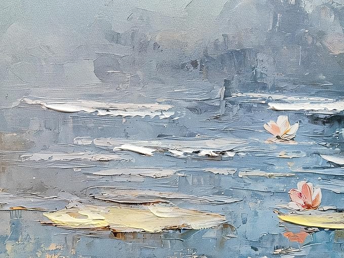 Ardemy Framed Canvas Wall Art Lrage Lotus Floral Pictures Wall Decor Living Room Flower Paintings Artwork for Walls Bedroom Kitchen Dining Room Home Office, 58"x29"