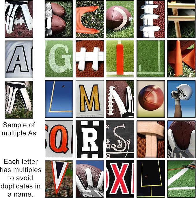 Personal-Prints FOOTBALL Personalized Décor or Gift for the Coach, Player or Fan |Customized Football Name Wall Art Gift (16"x32" Float Framed Canvas)