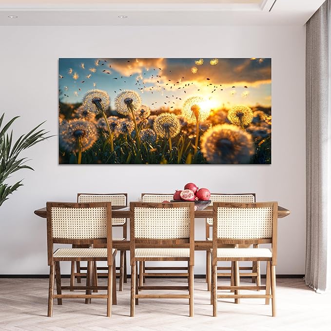 Canvas Wall Art Decor White Modern Large Wall Art Canvas Prints Artwork Floral Canvas Wall Art Pictures For Living Room Decorations Paintings Artwork For Walls Bedroom Office Wall Decor 24 × 48 Inch