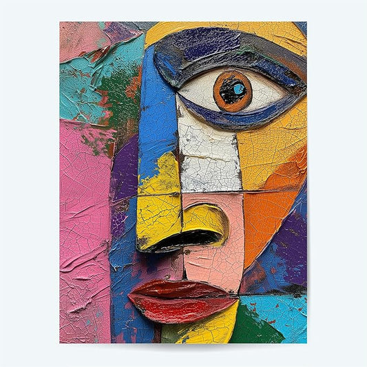 Large Abstract Wall Art - Picasso Style Replica - Painting Posters - Pablo Picasso Style Art Poster - Pablo Picasso Style Art
