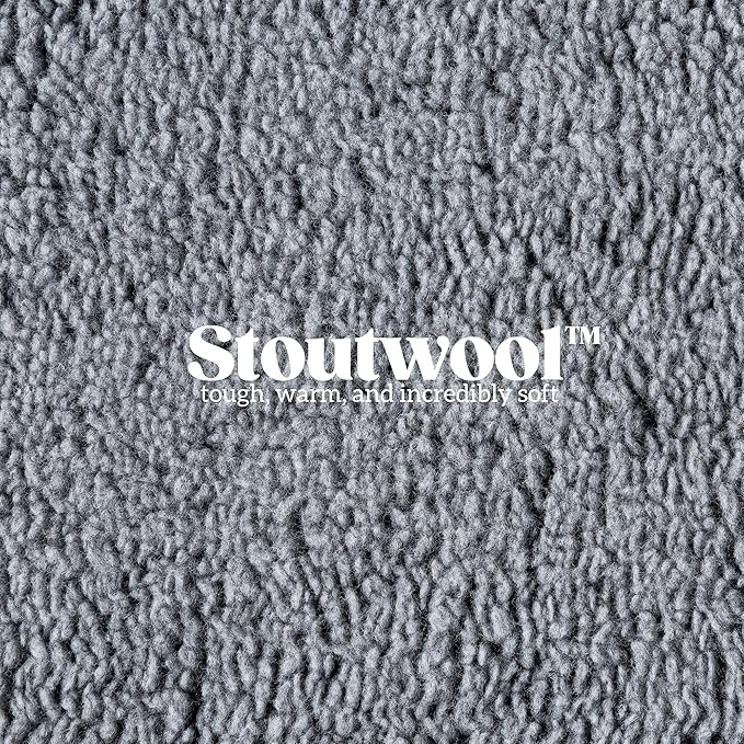 Stoutwool Indestructible Dog Bed - Fluffy Chew Proof Dog Crate Pad - Tough Kennel Pad for Aggressive Chewers - Washable, Ideal for Medium Breeds & Fits 30-Inch Crate - 29"x18", Charcoal