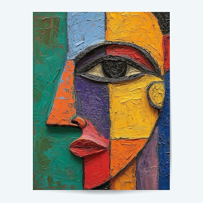 Large Abstract Wall Art - Pablo Picasso Style Print - Picasso Style Poster - Picasso Style Art Print - Pablo Picasso Style Art